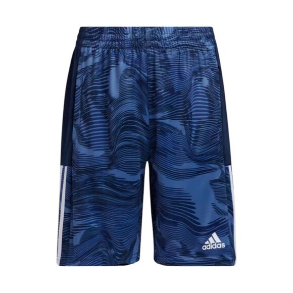 Adidas Blue Basketball Shorts Camo Collegiate Navy EX9969 Big Boy Med 10 12 - Picture 1 of 7